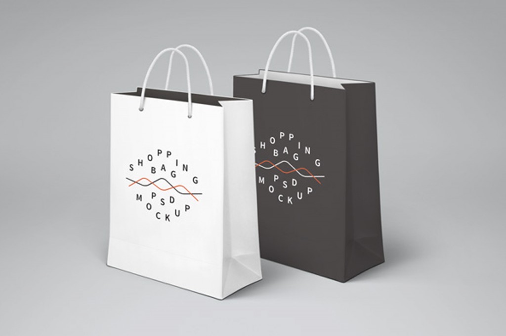 bolsa papel mockup